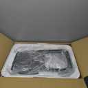 RIZZARI Large Cat Litter Box: Dark Gray Semi-Enclosed Stainless Steel Litter Box with Raised Edges - Anti-Leakage Odorless - Litter Pan for Small to Large Sized Cats in Bedroom Living Room