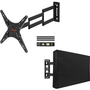 ELIVED Outdoor Long Arm TV Wall Mount for Most 26-65 Inch TVs, 37.4 Inch Long Extension TV Mount Swivel and Tilt, Max VESA 400x400mm, Full Motion Weatherproof Wall Mount tv Bracket Holds up to 77 lbs. YD3018-OD