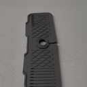 17 Inch Faucet Mat For Kitchen Sink Splash Guard Behind Faucet, ，5°Slope Fast Draining Silicone Mat , Dish Soap Sponge Holder for Bathroom Sink kitchen sink organizer (Grey, 17" x 6")