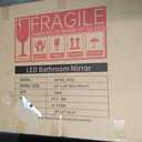 Arched LED Mirror for Bathroom 24"x36", Orange Gold LED Bathroom Mirror with Lights, Fogless, Dimmable, Shatterproof, Touch Sensor, 3 Color Changing