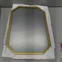 ARTIBETTER Mirrors Hanging Wall Mirror Gold Geometric with Chain Decorative Vanity Entryway Dcor Bathroom Wall Makeup for Bathroom Bedroom Living Room Arch (10.5"L x 18.2"W)