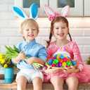 Plastic Easter Eggs Fillable, 36 PCS Printed Bright Easter Eggs Empty, Colorful Eggs for Easter Gifts Party Favors Eggs Hunt, Easter Basket Stuffers, Plastic Eggs Bulk