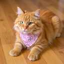 6 Pcs Cat Bandana, Adjustable Pet Bandana Collars for Cats and Small Dogs, Multi-Color Suitable for Neck Circumference 22-30cm for Pets Halloween Christmas Dress Up