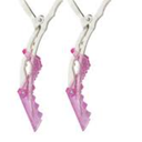Head Kandy, Croc Clips, Pink, Professional Styling Hair Clips, 2 Pack, Non-Slip & Durable