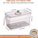 2 Pack Plastic Food Storage Produce Containers for Fridge, Stackable Lettuce Keeper for Refrigerator with Removable Drain Tray Keep Fresh for Vegetables/Fruit/Berry/Salad - 10'' x 5.3'' x 5.2''