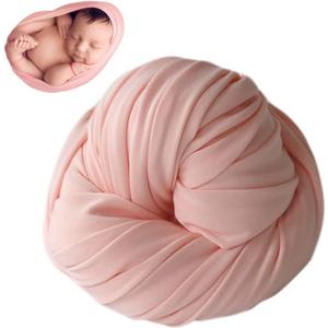 Newborn Photography Props Swaddle Newborn Wraps for Baby Boys Girls Infant Baby Photo Props Shoot Stretch Blanket (Cloudpink)