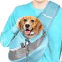 Pet Sling Carrier - Soft Front-Chest Carrying Bag for Small Pets (Ideal for Dogs & Cats 610 lbs) - Carefully Sized for Yorkshire Terrier, Maltese, Toy Poodle, Papillon - (Blue-L)