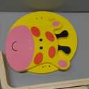 iPlay, iLearn 1 PC Wooden Kids Chair Sets, Natural Hardwood 2 Giraffe Animal Children Chairs, Furniture Set for Toddlers Kids Boys Girls, Stackable for Playroom, Nursery, Preschool, Kindergarten