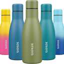 BJPKPK 12oz Water Bottles Stainless Steel Double Wall Vacuum Insulated Small Water Bottles for Travel,Olive Green