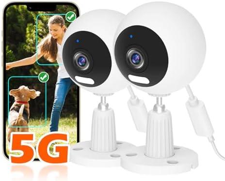 5G/2.4G Indoor/Outdoor Security Camera for Baby Monitor, 3MP Pet Camera for Dog/Cat/Nanny/Baby/Elder, IP66 Waterproof, 3 Night Vision, Motion Detection, SD/Cloud