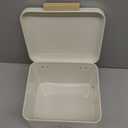 Dishwasher Pod Container with Hinged Lid. Farmhouse Metal Dishwaser Pods Holder for Kitchen Cabinet Organizer. Modern Kitchen Decor and Accessories. Dishwasher Detergent Tablet Storage(Cream)