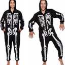 Funziez! Slim Fit Adult Onesie - Animal Halloween Costume - Plush Unisex One Piece Cosplay Suit for Women and Men. XL