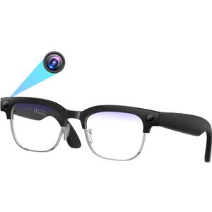 Al Smart Glasses with Camera,8MP 1080P HD Video Recording with Bluetooth, Real-TimeTranslation (W630-800W Carema Glasses)