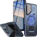 for Samsung Galaxy A36 5G Phone Case Built in Lens Protector [Compatible with Magsafe] [15 FT Military Grade Drop Protection] with 2X Tempered Glass Screen Protector Shockproof Case(Blue)