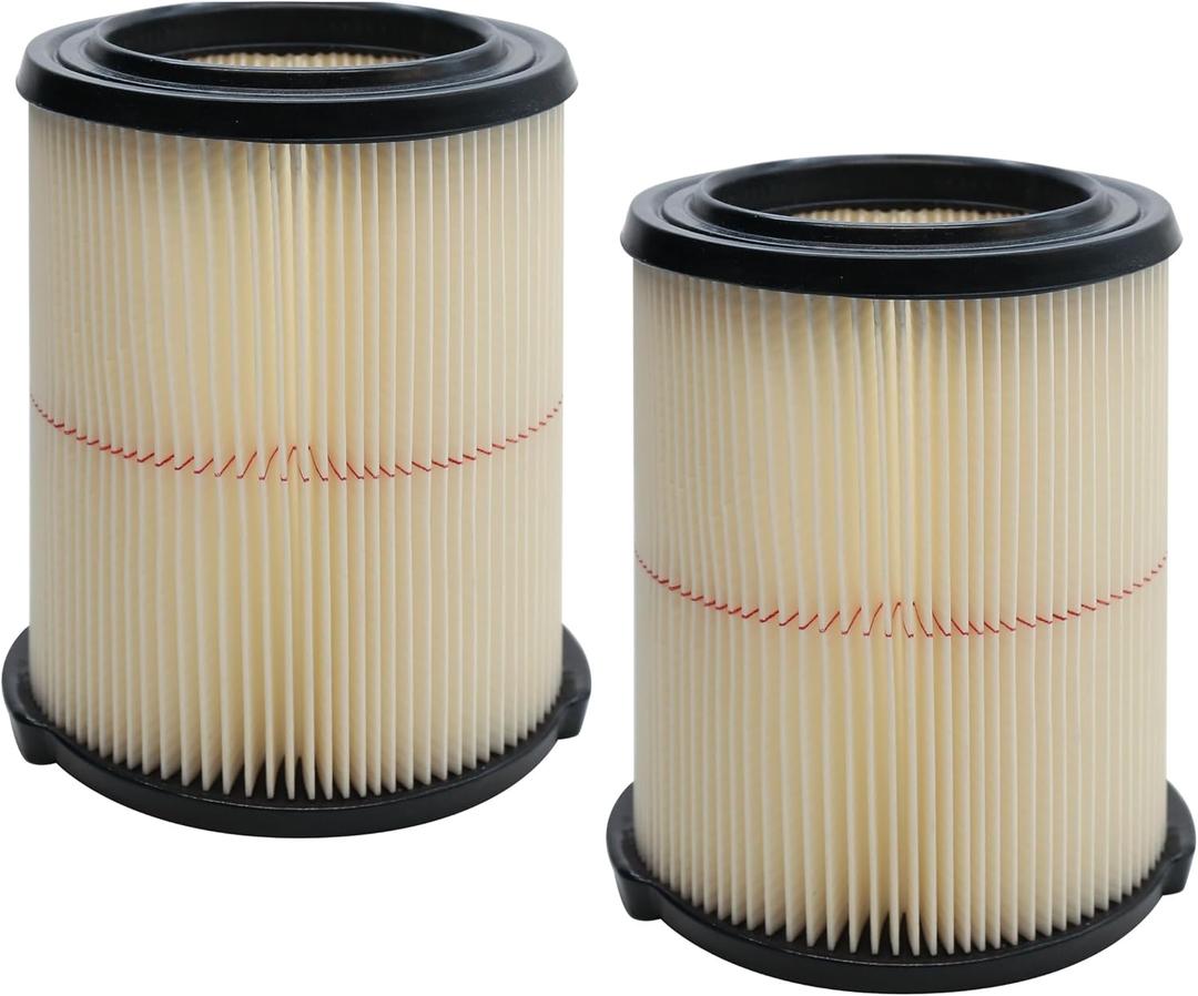 Replacement Cartridge Filter for Craftsman 9-38754 Red Stripe General Purpose for 5 to 20 Gallon Shop Vacuums CMXZVBE38754 (9-38754) (2 Pack)