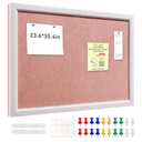 24"x36" Pink Felt Bulletin Board, Framed Pin Board