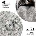 Disolla Toilet Mat 22x24 Grey - Non Slip Fluffy U-Shaped Contour Rug, Ultra-Soft Plush Toilet Floor Mat, Absorbent & Machine Washable