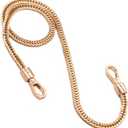Model Worker Iron Flat Chain Strap Purse Chain Straps Handbag Chains Shoulder Cross Body Replacement Snake Bone Chain Straps with Metal Buckles (31.5", Gold)