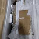 HOMCOM 72" Farmhouse Kitchen Pantry Cabinet, Freestanding Tall Storage Cabinet with 4 Barn Doors, 4 Adjustable Shelves and 8 Door Shelves, Embossed White Wood Grain