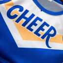 Kids Girls Cheerleader Costumes Halloween Dress Up Role Play Birthday Paty (4-5 Years, Blue)