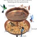 Bird Bath for Outside, Double 46In Metal Birdbaths for Outdoors,Bird Bath Feeder Bowls for Garden Patio Yard Decor, Upgraded 5-Pronged Metal Stake