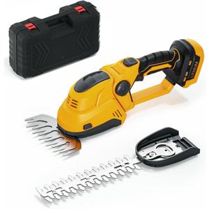 Hedge Trimmer for Dewalt 20V Battery, Cordless 2 in 1 Grass Shear & Hedge Trimmer with Brushless Motor, Fitted Dual-Action Blades,Gardening Tool for Lawns, Hedges (Battery Not Included)