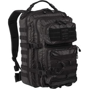 Mil-Tec Unisex Tactical Assault Pack - Rugged Durable Lightweight Ergonomic Versatile Outdoor Camping Hiking Backpack with Adjustable Padded Shoulder Straps & MOLLE Loops, Black, 36L Mil-Tec Unisex Tactical Assault Pack - Rugged Durable Lightweight Ergonomic Versatile Outdoor Camping Hiking Backpack with Adjustable Padded Shoulder Straps & MOLLE Loops, Black, 36L