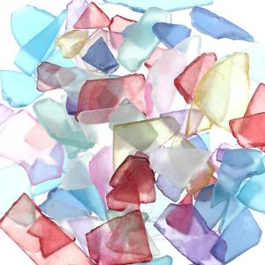 Cunhill Sea Glass for Crafts 3 Color Frosted Sea Glass Bulk Cobalt Blue Light Green and Clear Pieces for Wedding Home Christmas DIY Decoration (Multicolor,90 oz)