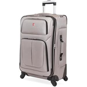 SwissGear Sion Softside Expandable Luggage, Pewter, Checked-Medium 25-Inch SwissGear Sion Softside Expandable Luggage, Pewter, Checked-Medium 25-Inch