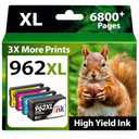 Starink Compatible 962XL Ink Cartridges Combo Pack, Replacement for HP 962XL Ink, Replacement for HP 962 Ink, Compatible with HP OfficeJet Pro 9010 9015 9018 9020 9025 Printers, 4 Pack, Latest Chip
