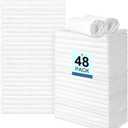 48 Pack Hand Towels Set - Highly Absorbent and Quick Drying Microfiber Gym Towels, Premium Wash Cloths for Bathroom, Salon, Gym, Shower, Hotel, and Spa - 16x27 inch (White)