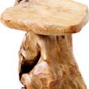 13.8" Cedar Stump Stool,Natural Wooden Side Table,Plant Stool,Live Edge Coffee Table for Bedroom,Living Room, Outdoor