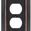 Dyekou Metal Wall Plate for Electrical Outlets, Decorative Aged Bronze Switch Plates Outlet Cover, Light Switch Cover Plate, Duplex Outlet, 1 Pack)