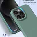 2 x for iPhone 15 Pro Case Liquid Silicone Slim Shockproof Protective Cover 6.1 Inch Anti-Scratch Drop Protection,Forest Green