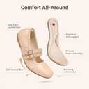 DREAM PAIRS Girls Dress Shoes Slip on Ballerina Flats Mary Jane Ballet Shoes for Wedding/Party,Size 3 Little Kid,Nude
