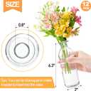 Peohud Set of 12 Glass Bud Vases, Clear Small Flower Vases, Decorative Glass Bottles Floral Vases for Home Decor, Wedding Reception, Party