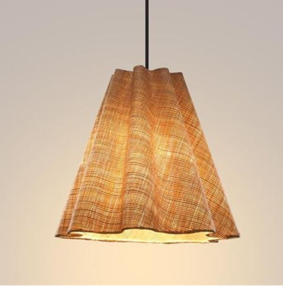 Ceotis modern chandelier, 16" handwoven raffia pendant light, farmhouse ceiling lamp, soft ambient glow for dining room, kitchen, living room, bedroom, entryway