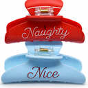 Carole Inc. Naughty Nice Christmas Hair Clips