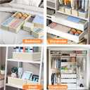 DIMJ Drawer Organizer Clothes 15 Pack - Foldable Baby Organizers and Storage & Closet Organizers for Bedroom, Closet - Nursery Organization Dresser Dividers for underwear, Sock,Bra, Belt, Tie, Beige