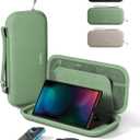 Belkin Nintendo Switch 2 Case, Travel Bag w/AirTag Holder & Storage Pocket for Up to 12 Game Cards - Portable, Lightweight Carrying Case w/Hard Shell, Soft Interior, Switch 2 Accessories - Sage