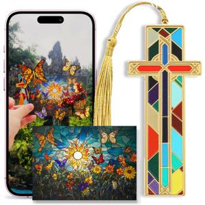 Bookmark with Tassel - Exquisite Handmade Metal Bookmark for Women and Men - Perfect Religious Gift for Book Lovers