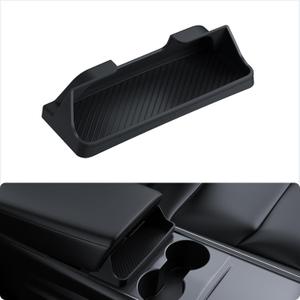 BASENOR Upgraded Tesla Model 3 Model Y Center Console Sunglasses Holder, Armrest Box Eyeglasses Storage Box Key Card Holder for 2021-2024 Model 3/Y Interior Accessories