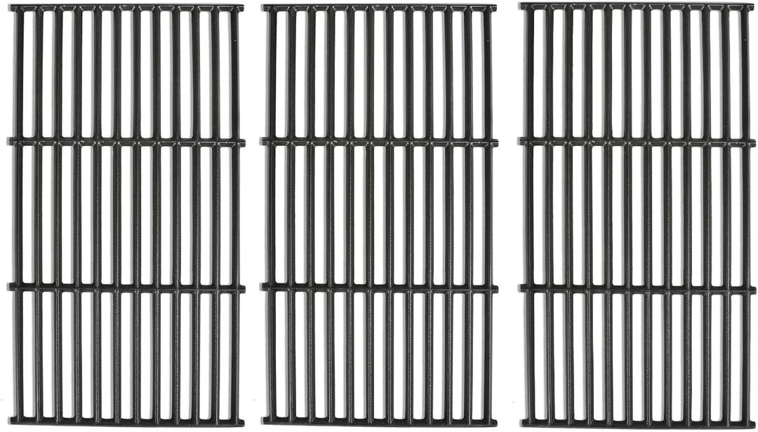 Uniflasy Cast Iron Grill Grate fit Chargriller 1733 Smokin' Champ Charcoal Grill Horizontal Smoker Grates,Cooking grate Replacement Parts for Chargriller Set of 3