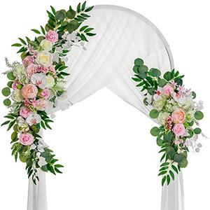 Lisuun Wedding Arch Flowers, Artificial Flowers for Decoration, Large Flower Swag for Boho Styles Wedding Ceremony Floral Decor - Pack of 2 Lisuun Wedding Arch Flowers, Artificial Flowers for Decoration, Large Flower Swag for Boho Styles Wedding Ceremony Floral Decor - Pack of 2