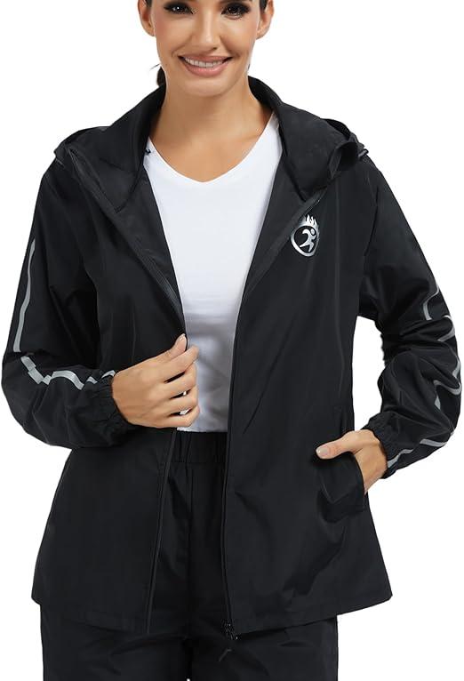 NINGMI Women Lightweight Rain Jacket Waterproof Raincoats With Hood Rain coat Windbreaker Zipper for Outdoor Hiking Travel,XL