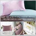 ZIMASILK 100% Pure Mulberry Silk Pillowcase for Hair and Skin Health,Soft and Smooth,Both Sides Premium Grade 6A Silk,600 Thread Count,with Hidden Zipper,1pc (King 20''x36'',Dark Mauve)