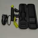 Philips Norelco OneBlade 360 with Connectivity Hybrid Face + Body, Electric Beard Trimmer, Shaver and Body Groomer Kit with 360 Blade Tech, 1x360 Blade, 5-in-1 Comb, Travel Case, Model QP4631/90 (Black/Lime Green)