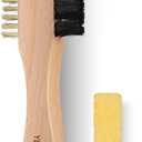 2-Piece Suede Brush and Suede Eraser, Suede Cleaner Kit, Suede Brush for Shoes Effectively Solves Stubborn Stains on Soft Bristle Shoes
