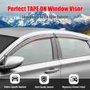 IKON MOTORSPORTS External Tape on Window Visor Compatible with 2018-2026 Honda Accord Sedan, 2.2mm Factory Style Acrylic Unpainted with Clips and Chrome Trim Air Deflector Sun Rain Guard, 2019 2020
