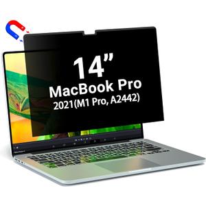 PYS Privacy Screen for Macbook Pro 14 Inch (2021-2023, M1, M2, M3), Magnetic Privacy Screen Protector for Mac 14.2" (A2779/A2442) Anti Fingerprint, Anti Blue Light, Removable, Easy Installation PYS Privacy Screen for Macbook Pro 14 Inch (2021-2023, M1, M2, M3), Magnetic Privacy Screen Protector for Mac 14.2" (A2779/A2442) Anti Fingerprint, Anti Blue Light, Removable, Easy Installation